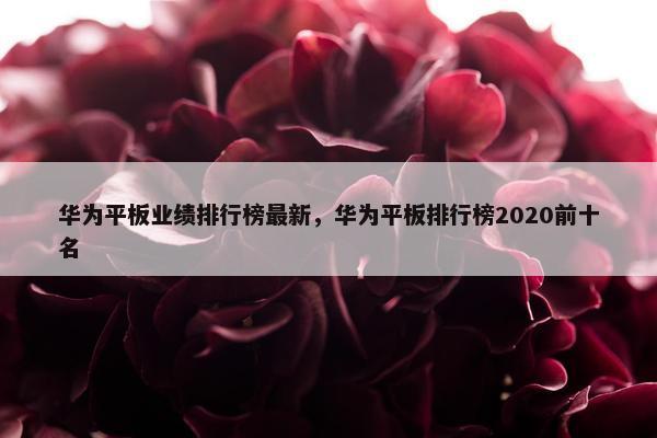 华为平板业绩排行榜最新，华为平板排行榜2020前十名