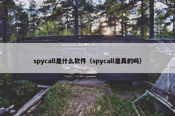 spycall是什么软件（spycall是真的吗）